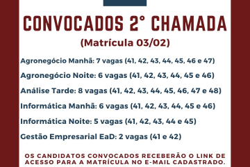 2ª Chamada - Vestibular 2021