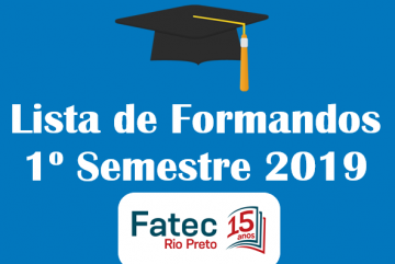 Formandos 1 Semestre 2019
