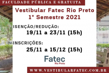 Calendário Vestibular 2021