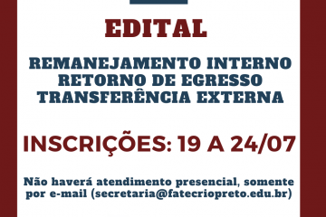 Edital 2º Semestre de 2021