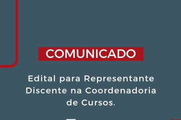 Edital Representante Discente na Coordenadoria de Cursos