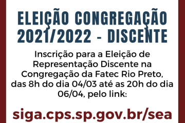 Eleição Congregação 2021/2022