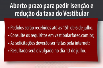 Isenção e Redução da Taxa de Inscrição
