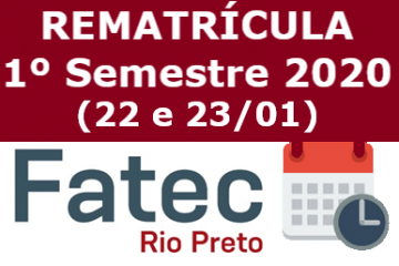 REMATRÍCULA - 1º SEMESTRE DE 2020