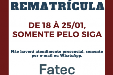 Rematrícula - 1º Semestre de 2021
