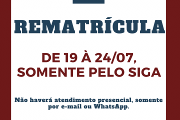 Rematrícula - 2º Semestre de 2021