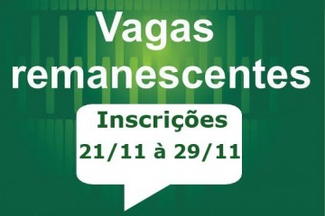Vagas Remanescentes 1 2020