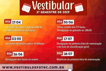 Vestibular 2º Semestre 2019