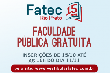 Vestibular Fatec Rio Preto 1º Sem. 2020