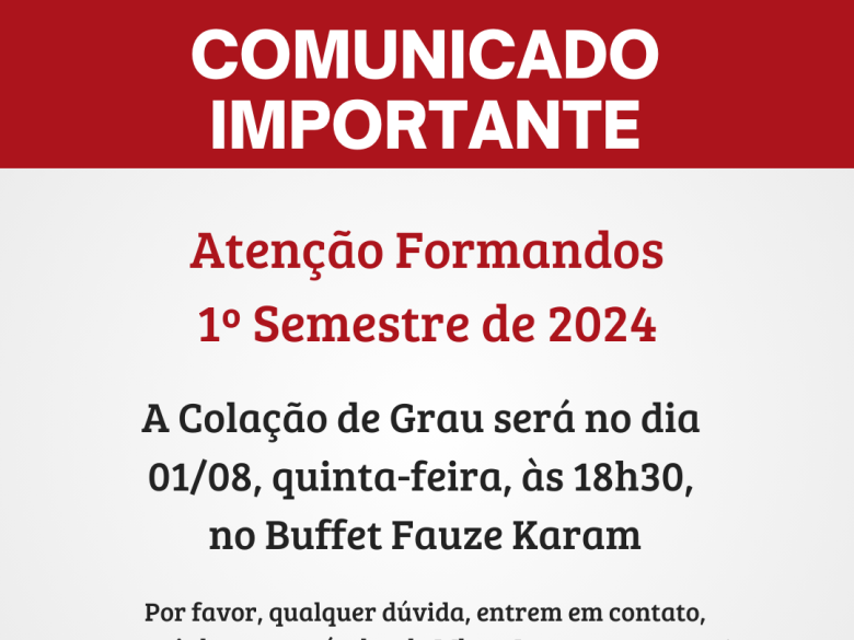 Formandos 1º Semestre de 2024 Formandos 1º Semestre de 2024