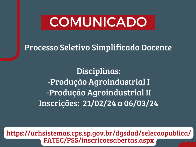 Processo Seletivo Simplificado - Até 06/03/2024 Processo Seletivo Simplificado - Até 06/03/2024